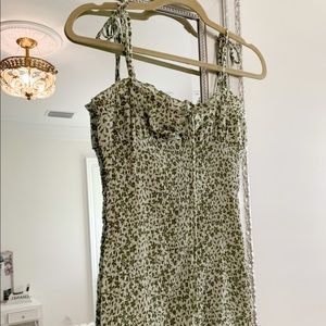 Green Floral Mini Dress